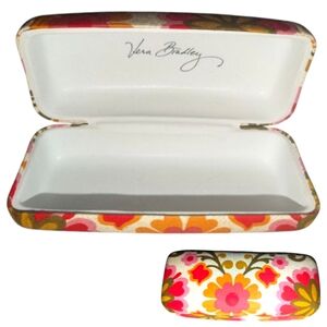 Vera Bradley FLORAL Hard Case Protective Eyeglass Case SUMMER Festival Print
